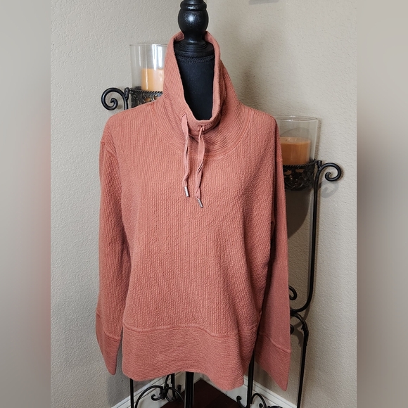 Orvis Sweaters - Orvis Women's Cowl Neck Textured L/S Sweater - Terracotta